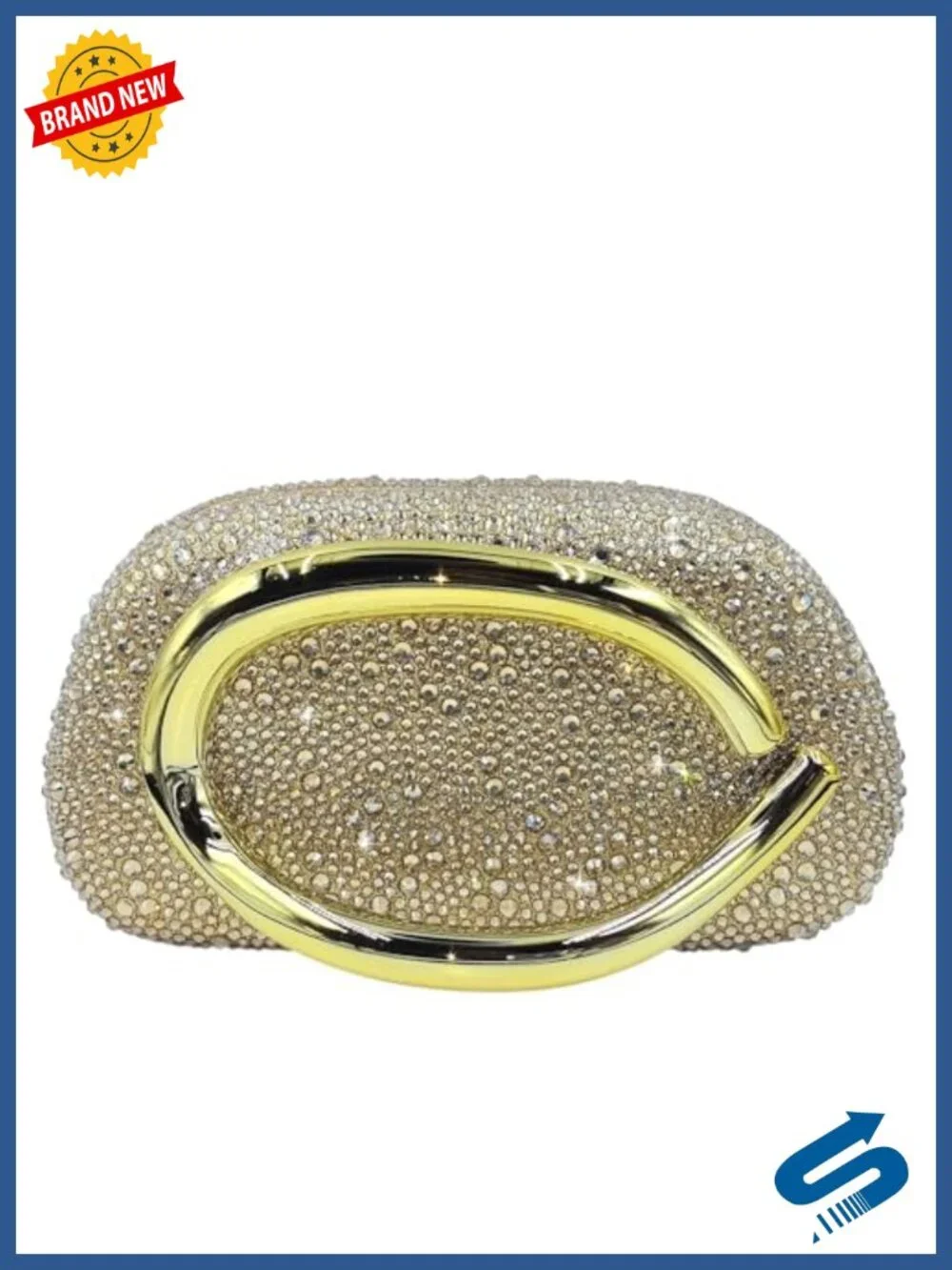 Mini Rhinestone Clutch Purse Evening Bag Wedding Crystal Clutch Chain Strap